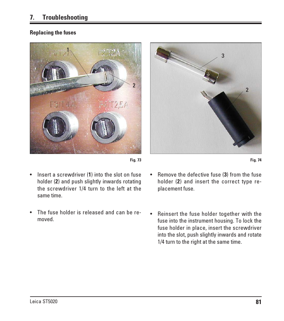 Troubleshooting | Leica Biosystems ST5020 User Manual | Page 81 / 88