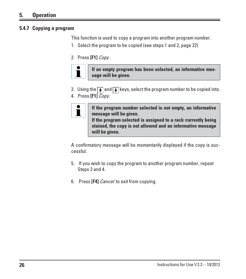 7 copying a program | Leica Biosystems ST5010 Autostainer XL User Manual | Page 26 / 50