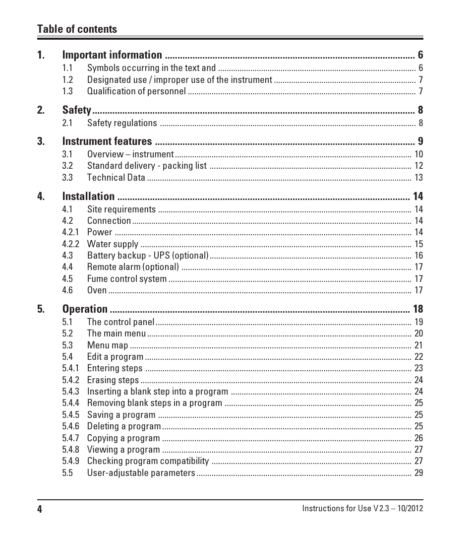 Leica Biosystems ST5010 Autostainer XL User Manual | Page 4 / 50
