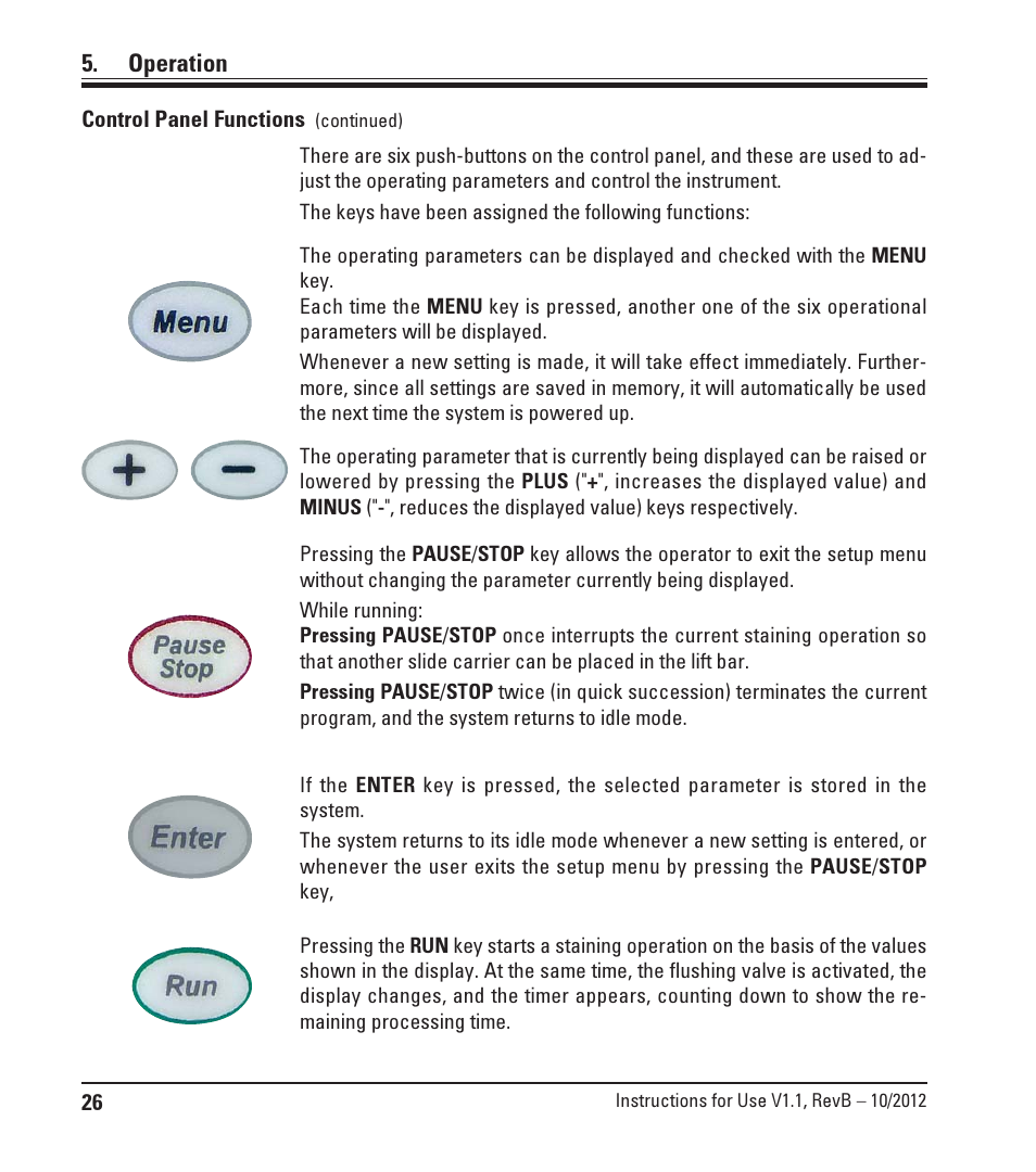 Operation | Leica Biosystems ST4020 User Manual | Page 26 / 51