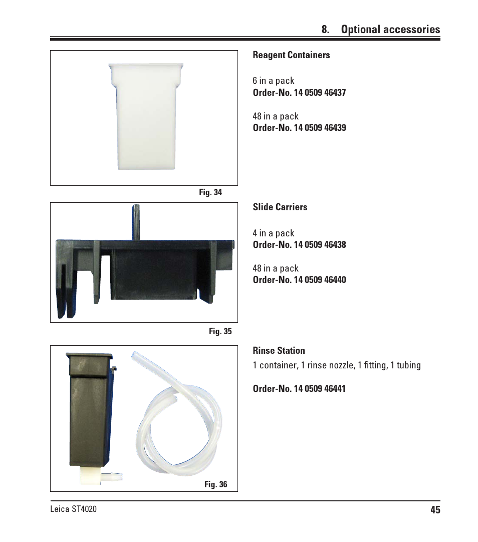 Optional accessories | Leica Biosystems ST4020 User Manual | Page 45 / 51