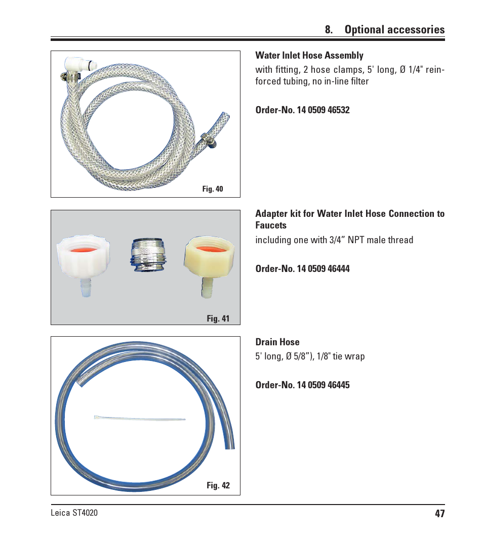Optional accessories | Leica Biosystems ST4020 User Manual | Page 47 / 51