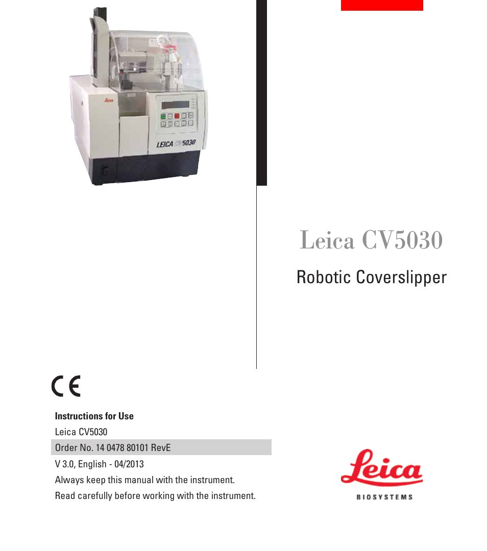 Leica Biosystems CV5030 User Manual | 112 pages