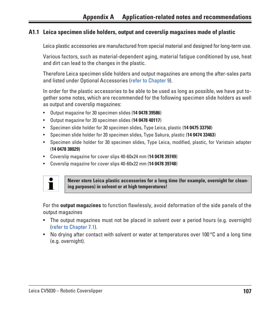 Leica Biosystems CV5030 User Manual | Page 107 / 112
