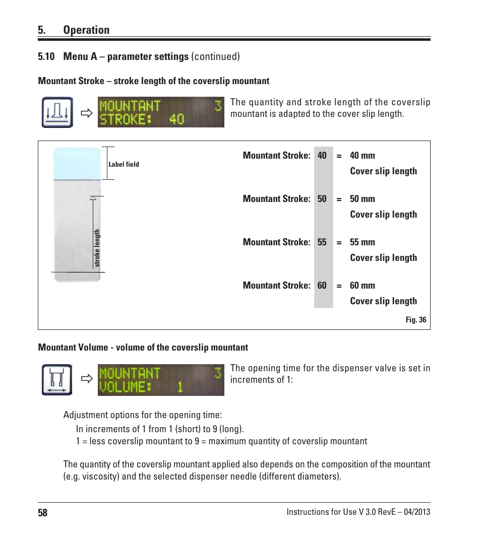 Leica Biosystems CV5030 User Manual | Page 58 / 112