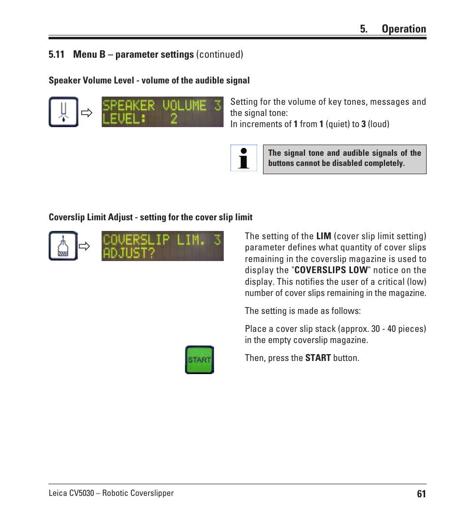 Leica Biosystems CV5030 User Manual | Page 61 / 112