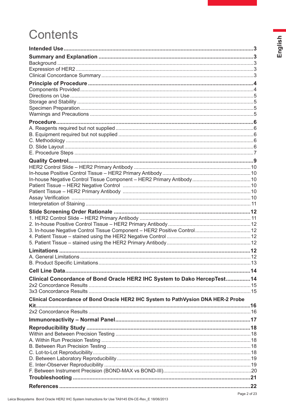 Leica Biosystems Bond Oracle HER2 IHC System User Manual | Page 2 / 23