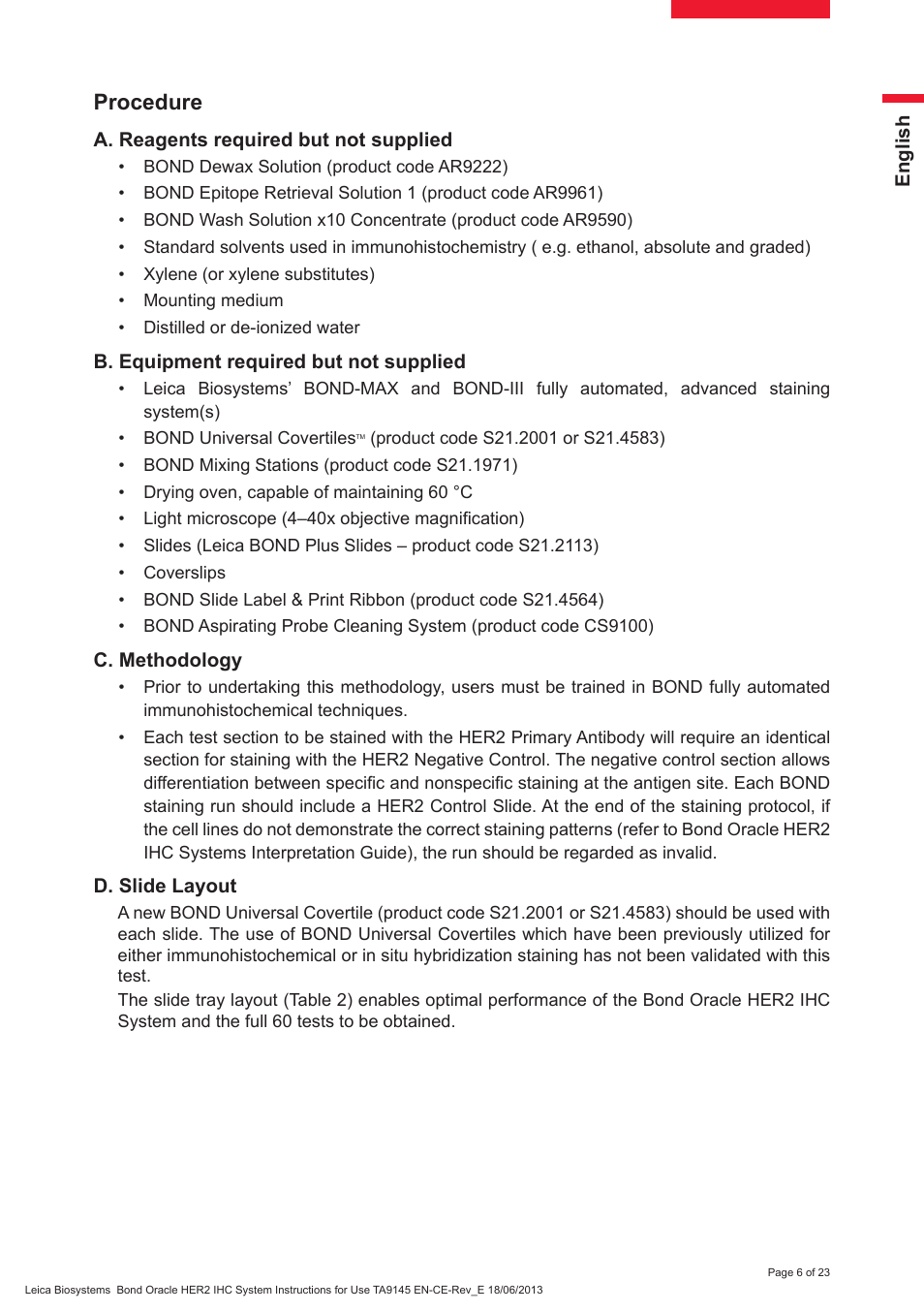 Procedure | Leica Biosystems Bond Oracle HER2 IHC System User Manual | Page 6 / 23
