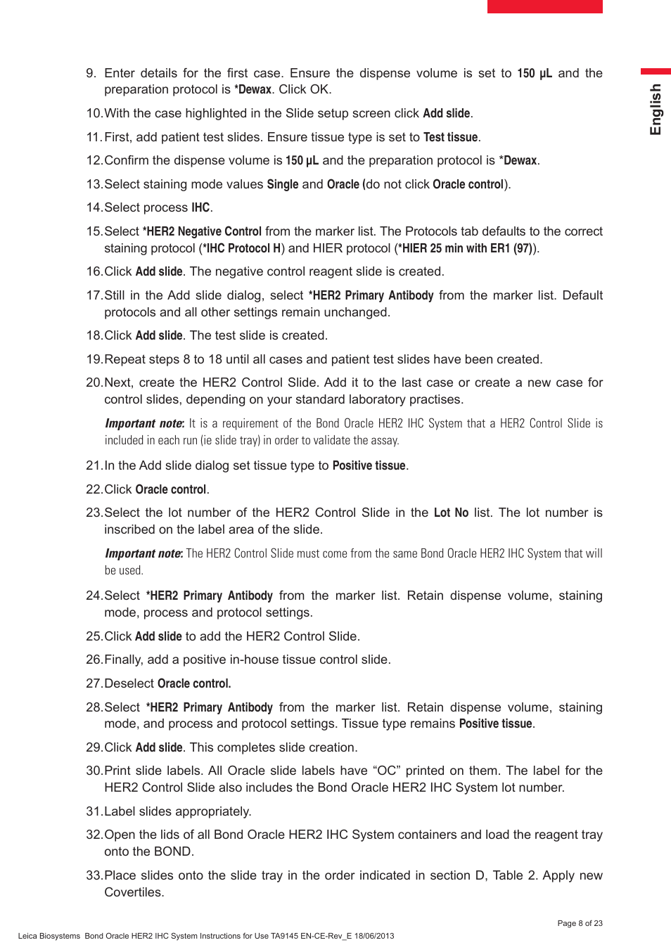 Leica Biosystems Bond Oracle HER2 IHC System User Manual | Page 8 / 23