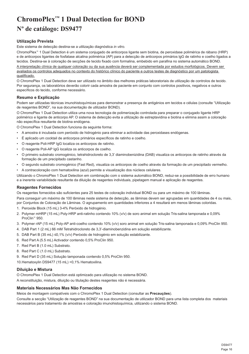 Chromoplex, 1 dual detection for bond, Nº de catálogo: ds9477 | Leica Biosystems ChromoPlex 1 Dual Detection for BOND User Manual | Page 17 / 36