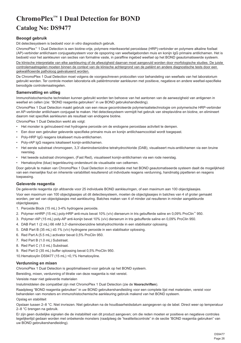 Chromoplex, 1 dual detection for bond, Catalog no: ds9477 | Leica Biosystems ChromoPlex 1 Dual Detection for BOND User Manual | Page 27 / 36