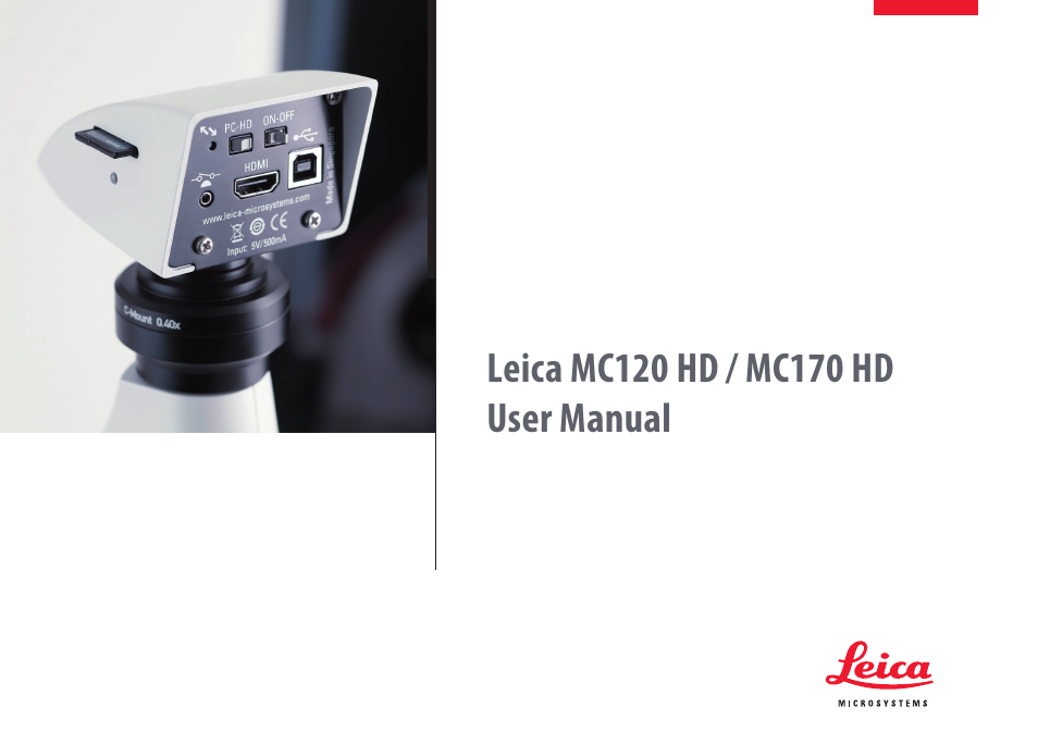 Leica Biosystems MC120 HD User Manual | 58 pages