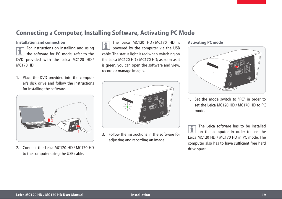 Leica Biosystems MC120 HD User Manual | Page 19 / 58