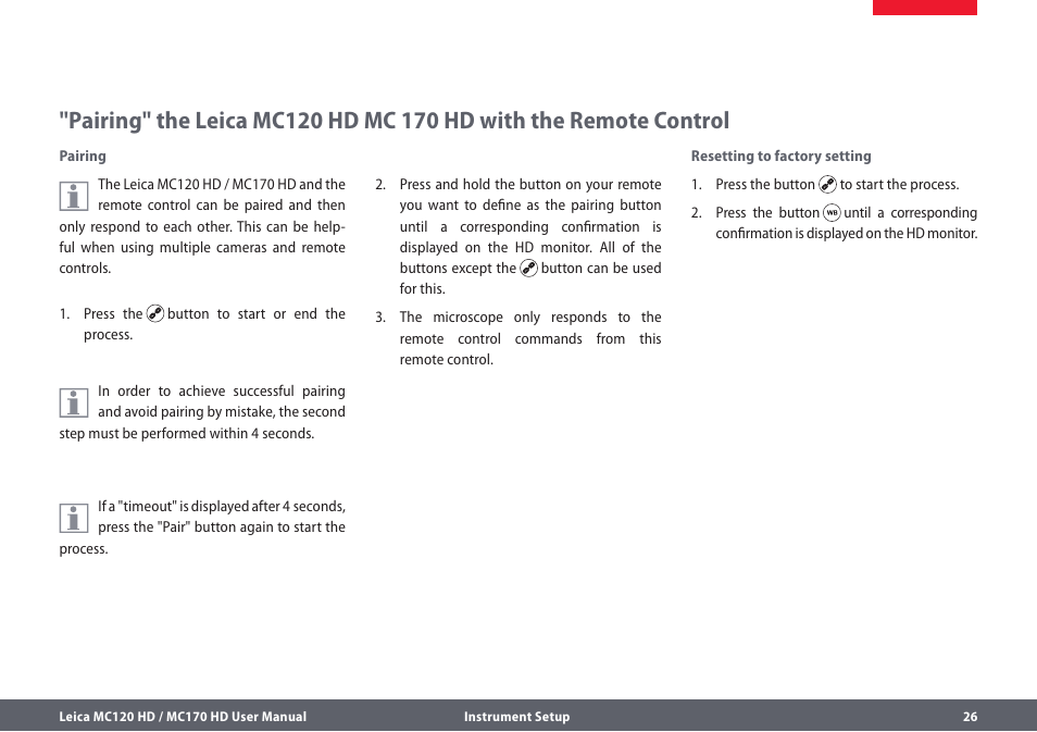 Leica Biosystems MC120 HD User Manual | Page 26 / 58