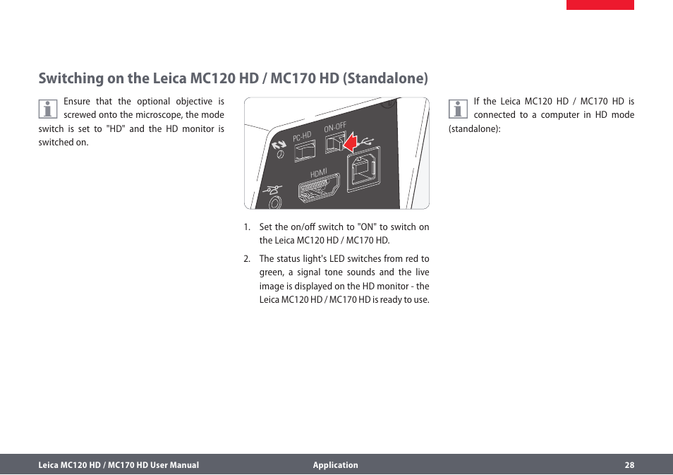 Leica Biosystems MC120 HD User Manual | Page 28 / 58