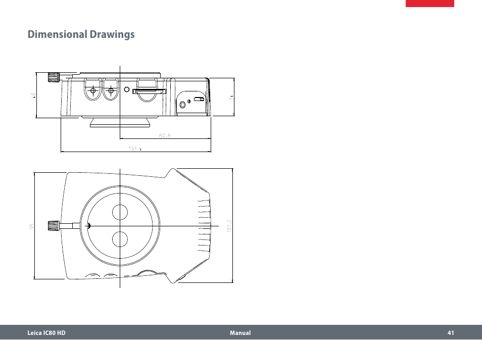 Dimensional drawings, Dimensionaldrawings, Nicht freigegeben | Mechanik2002, Leica ic80 hd manual 41 | Leica Biosystems IC80 HD User Manual | Page 41 / 42