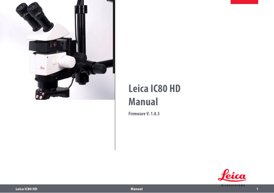 Leica Biosystems IC80 HD User Manual | 44 pages