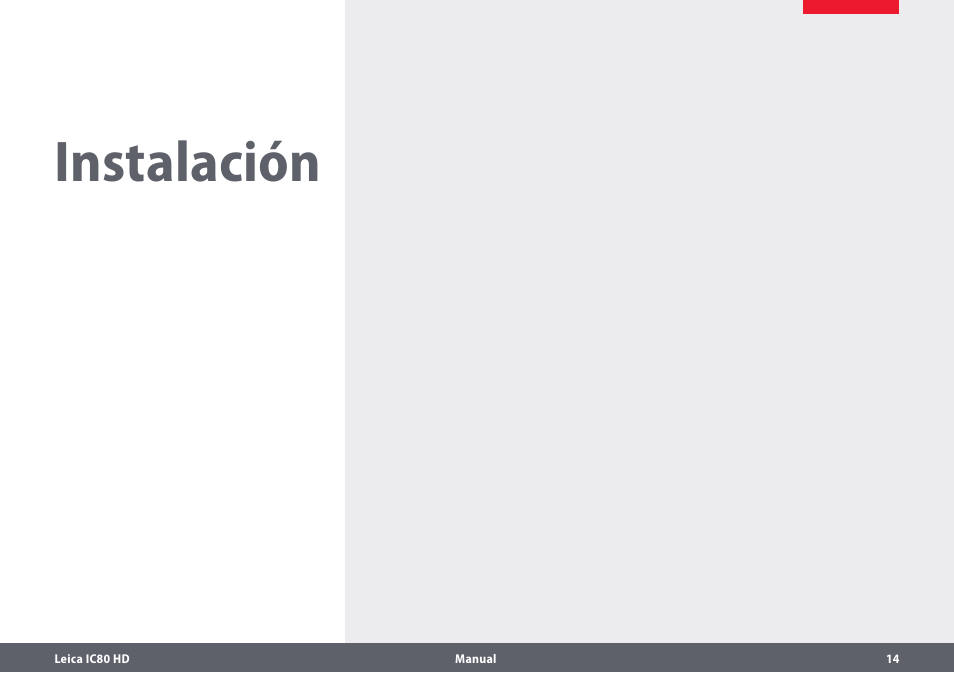 Instalación | Leica Biosystems IC80 HD User Manual | Page 14 / 44