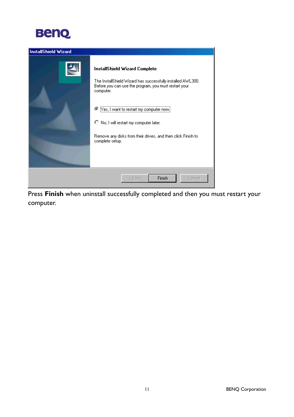 BenQ AWL300 User Manual | Page 15 / 22