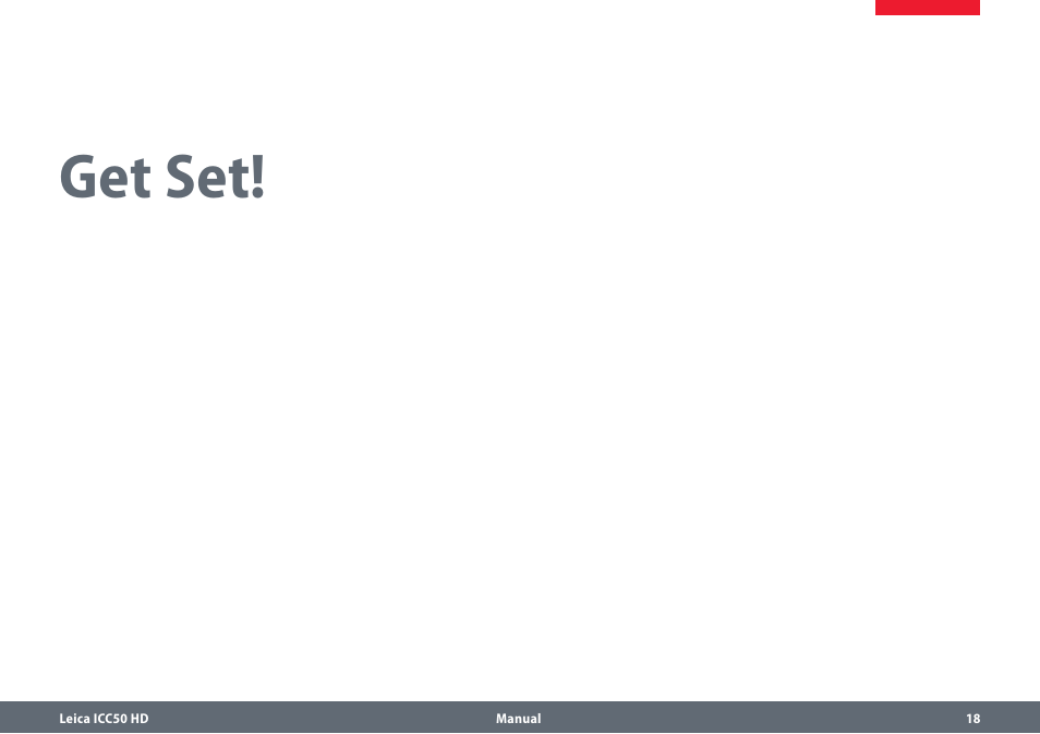 Get set | Leica Biosystems ICC50 HD User Manual | Page 18 / 44
