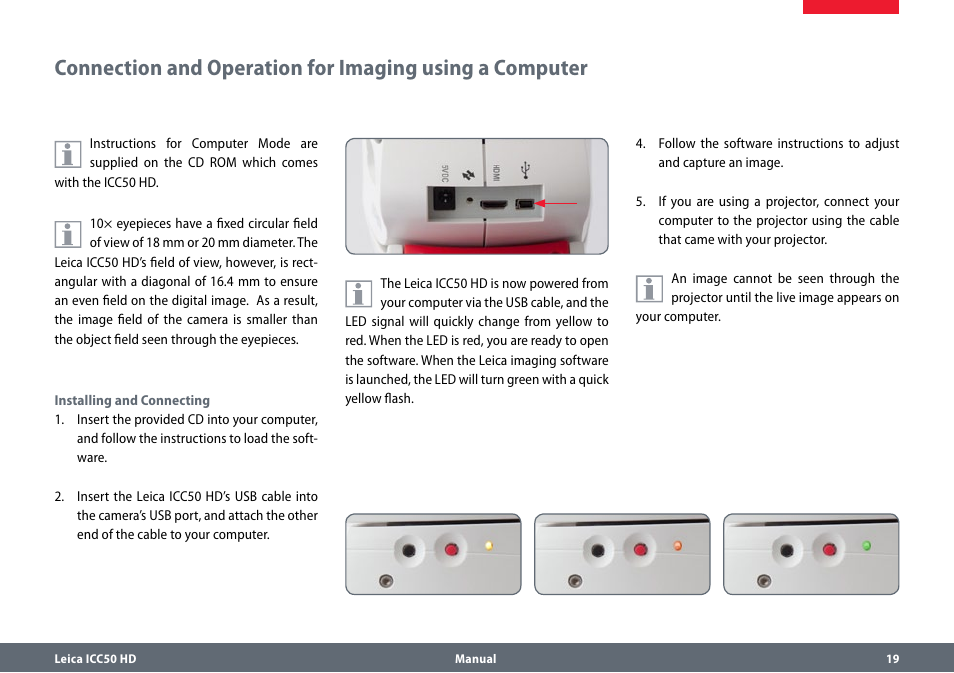 Leica Biosystems ICC50 HD User Manual | Page 19 / 44