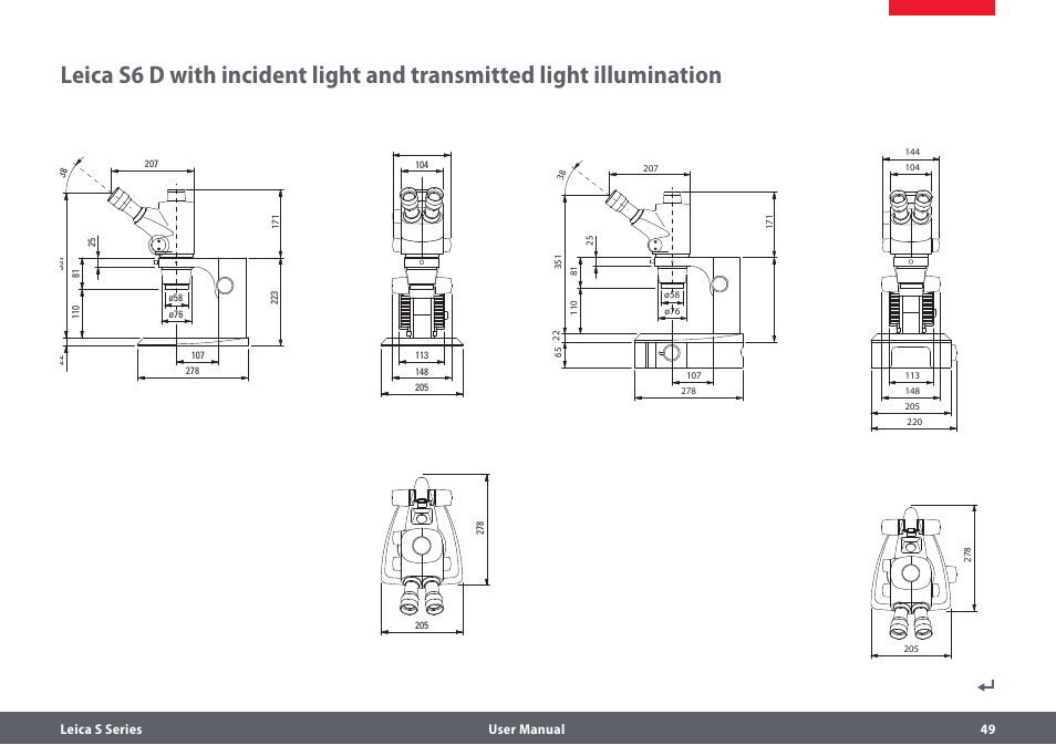 Leica s6 d mit auflicht- und durchlichtbeleuchtung | Leica Biosystems S series User Manual | Page 49 / 59