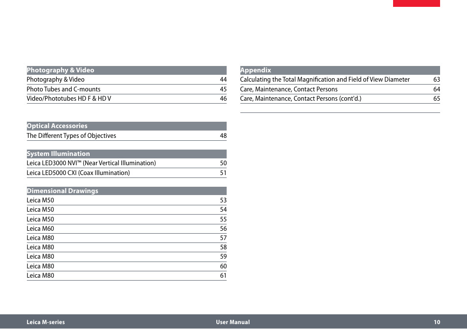 Leica Biosystems M80 User Manual | Page 10 / 65