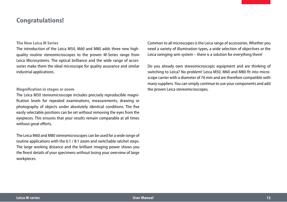 Leica Biosystems M80 User Manual | Page 12 / 65