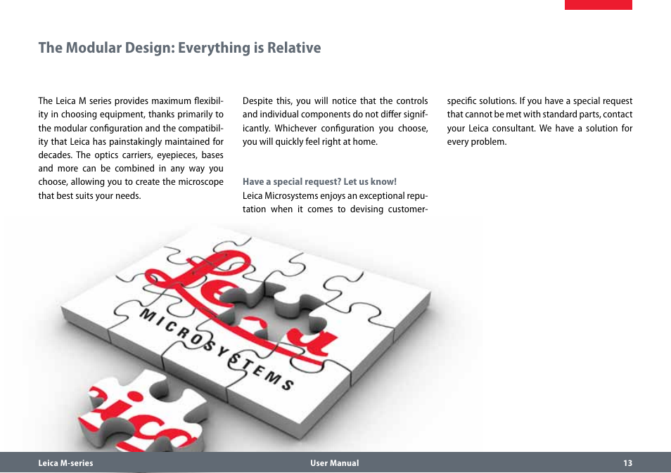 The modular design: everything is relative | Leica Biosystems M80 User Manual | Page 13 / 65