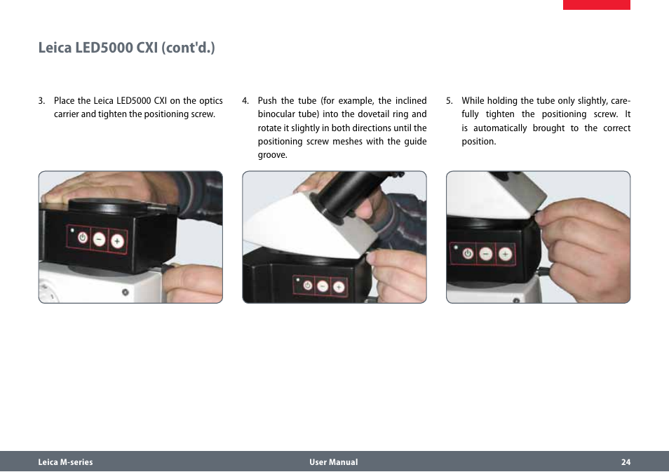 Leica led5000 cxi (cont'd.) | Leica Biosystems M80 User Manual | Page 24 / 65