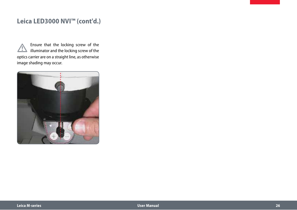 Leica led3000 nvi™ (cont'd.) | Leica Biosystems M80 User Manual | Page 26 / 65