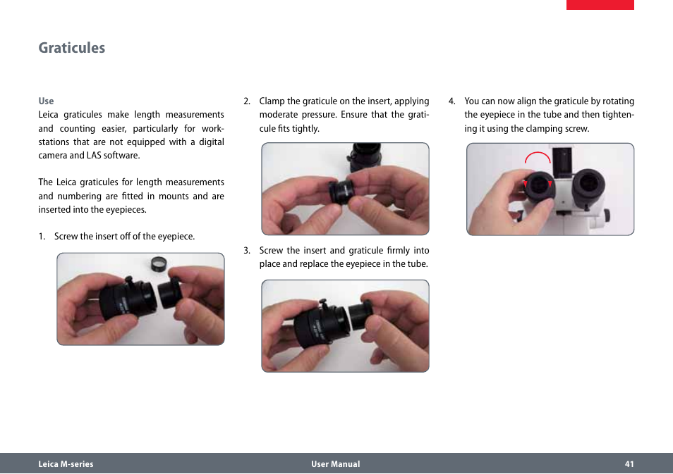 Graticules | Leica Biosystems M80 User Manual | Page 41 / 65