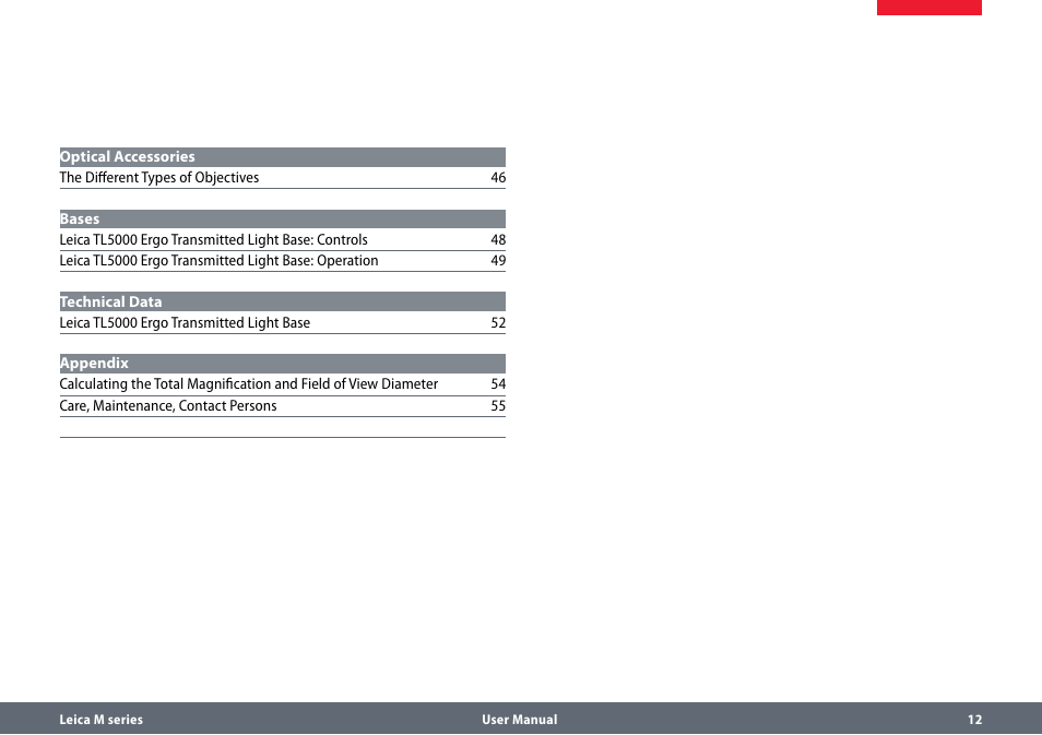 Leica Biosystems M165 C B User Manual | Page 12 / 57