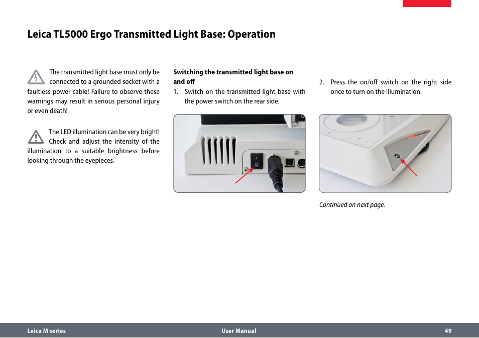 Leica Biosystems M165 C B User Manual | Page 49 / 57