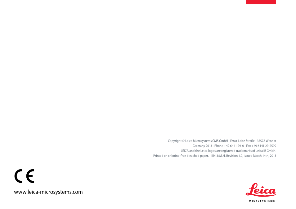 Leica Biosystems M165 C B User Manual | Page 57 / 57