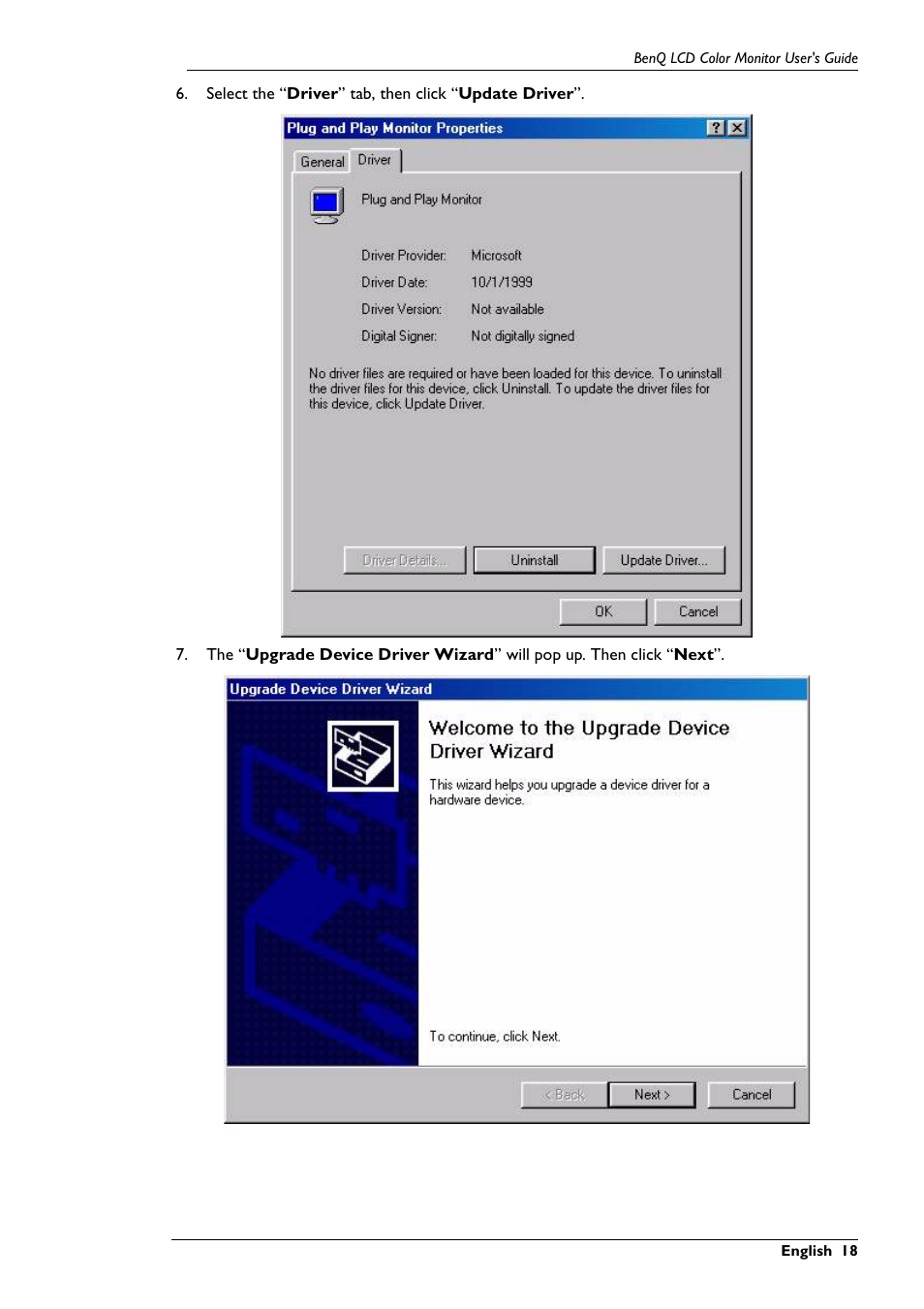 BenQ FP567 User Manual | Page 19 / 43