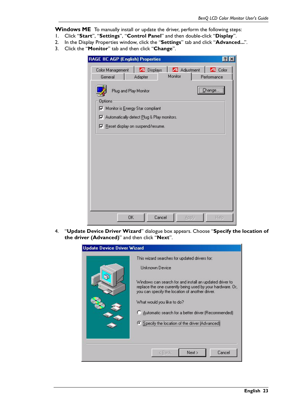 BenQ FP567 User Manual | Page 24 / 43