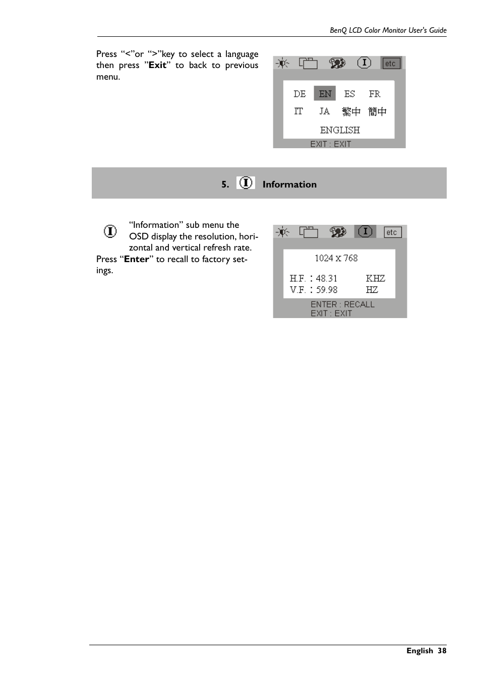 BenQ FP567 User Manual | Page 39 / 43