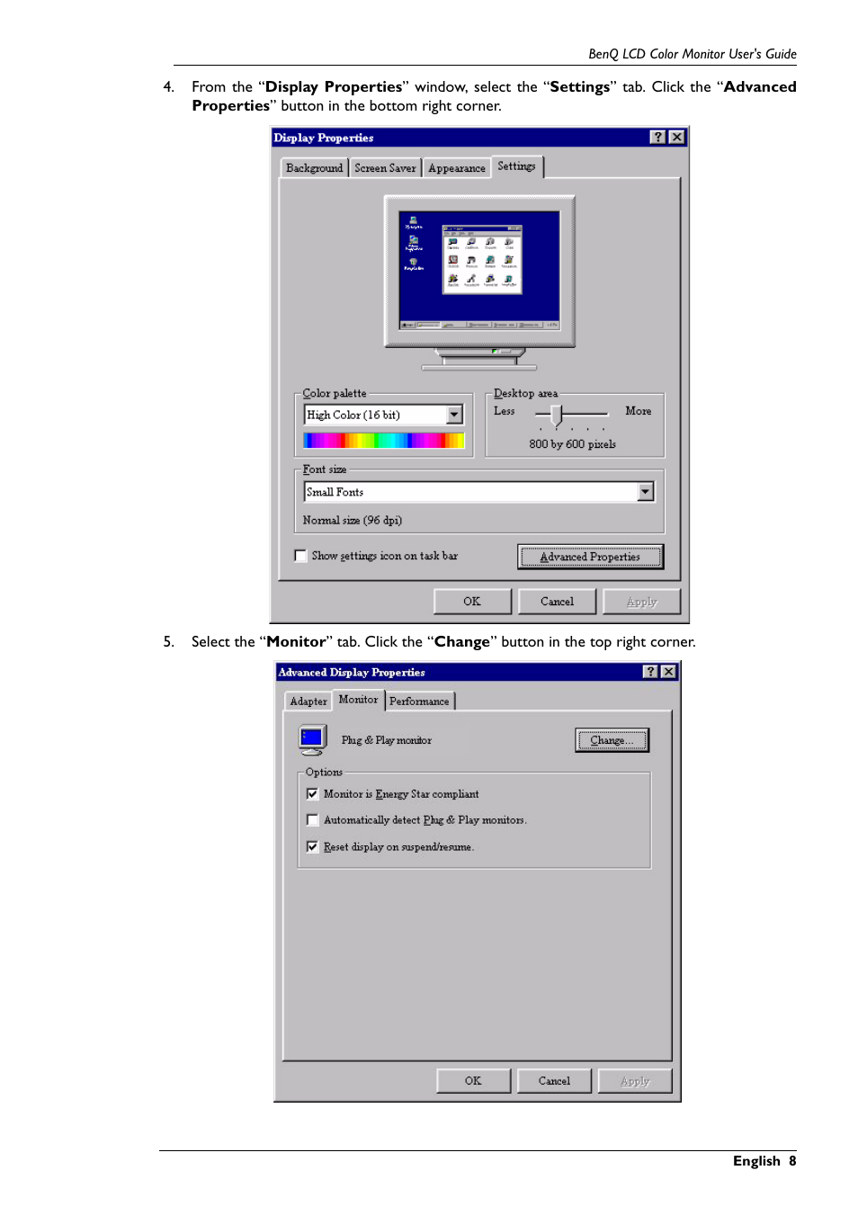 BenQ FP567 User Manual | Page 9 / 43