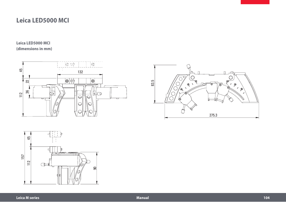 Leica led5000 mci | Leica Biosystems M205A User Manual | Page 104 / 114