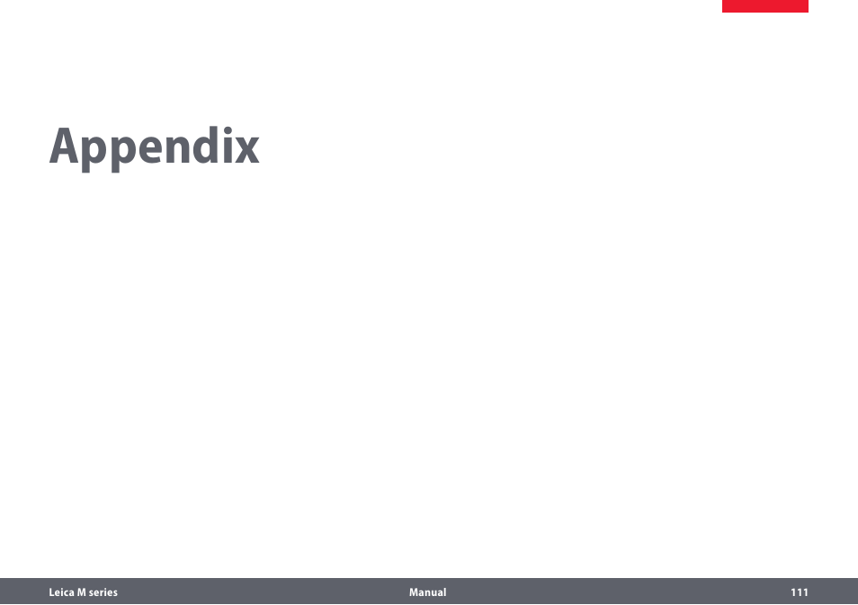 Appendix | Leica Biosystems M205A User Manual | Page 111 / 114