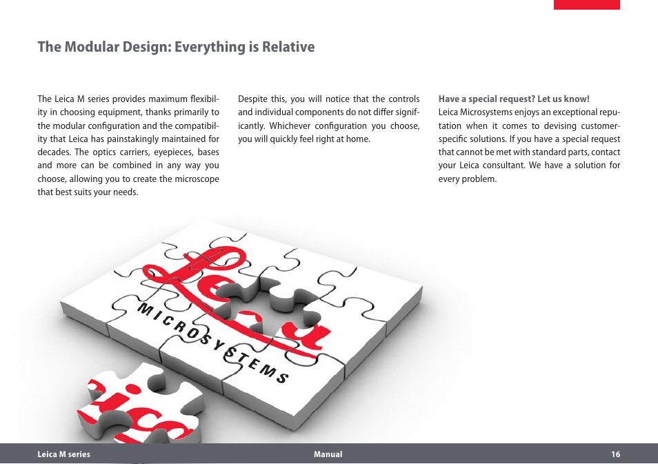 The modular design: everything is relative | Leica Biosystems M205A User Manual | Page 16 / 114