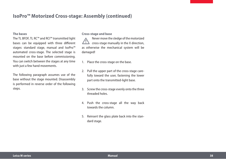 Leica Biosystems M205A User Manual | Page 38 / 114