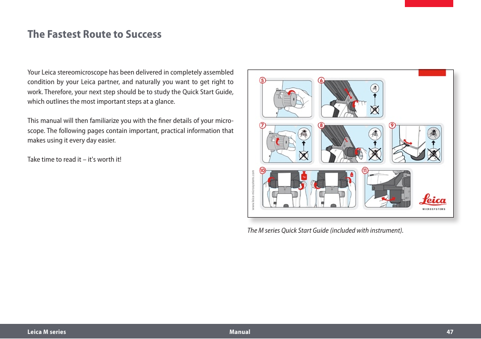 The fastest route to success | Leica Biosystems M205A User Manual | Page 47 / 114