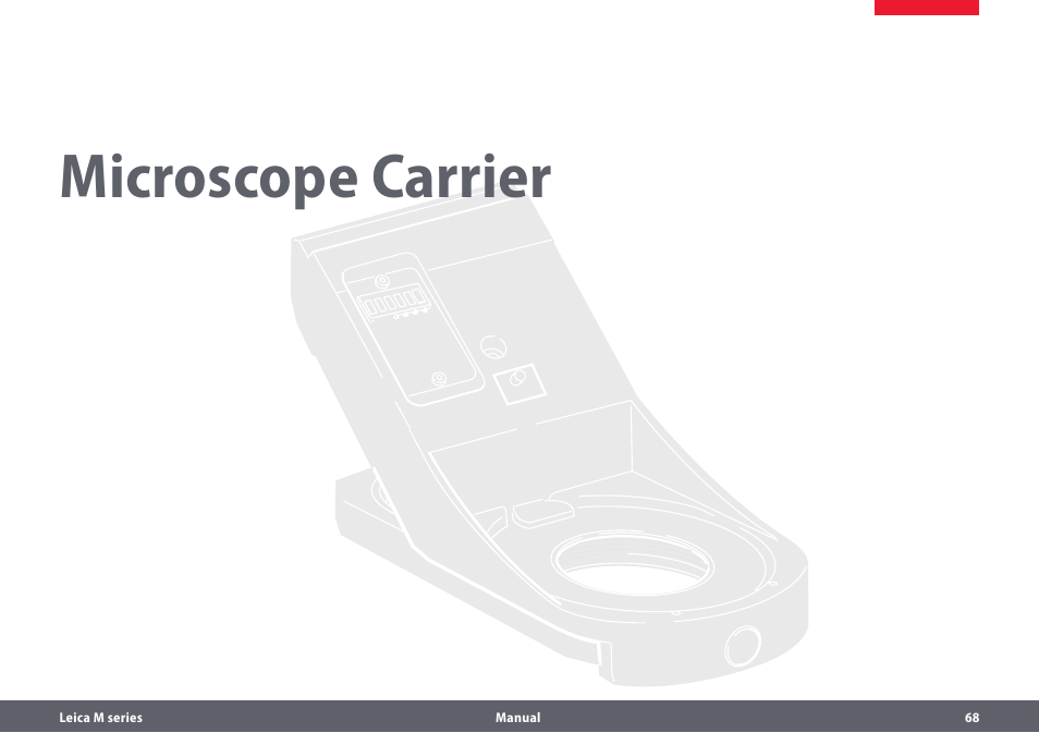 Microscope carrier | Leica Biosystems M205A User Manual | Page 68 / 114