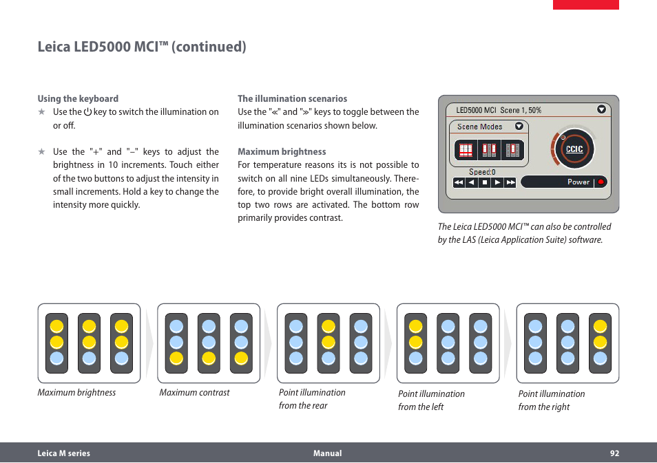 Leica led5000 mci™ (continued) | Leica Biosystems M205A User Manual | Page 92 / 114