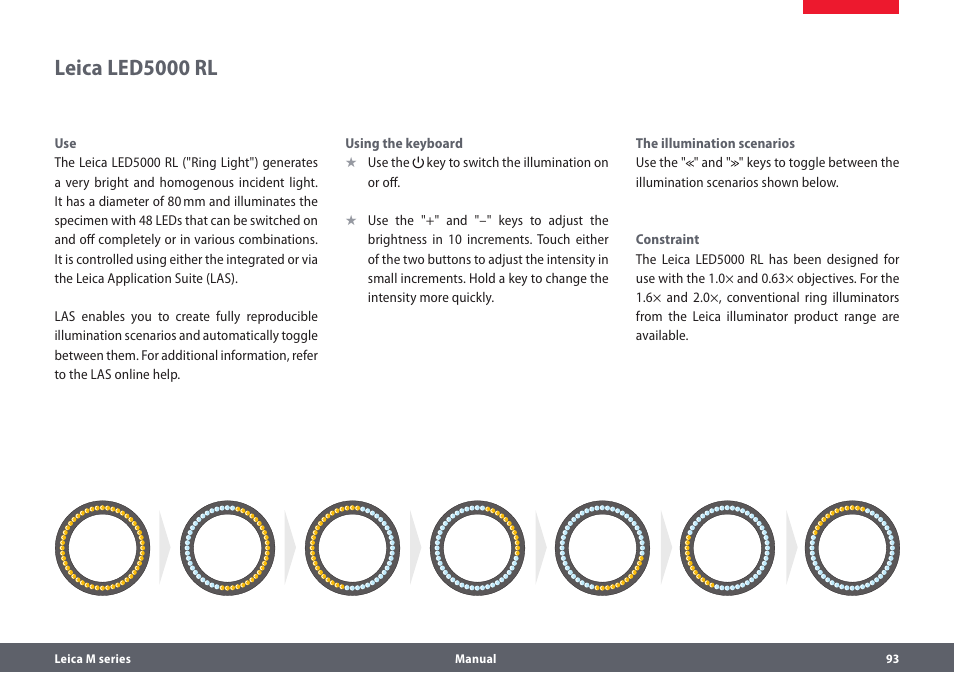 Leica led5000 rl | Leica Biosystems M205A User Manual | Page 93 / 114