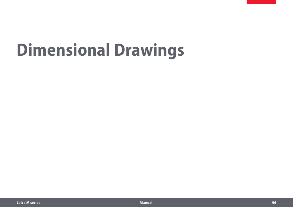 Dimensional drawings | Leica Biosystems M205A User Manual | Page 96 / 114