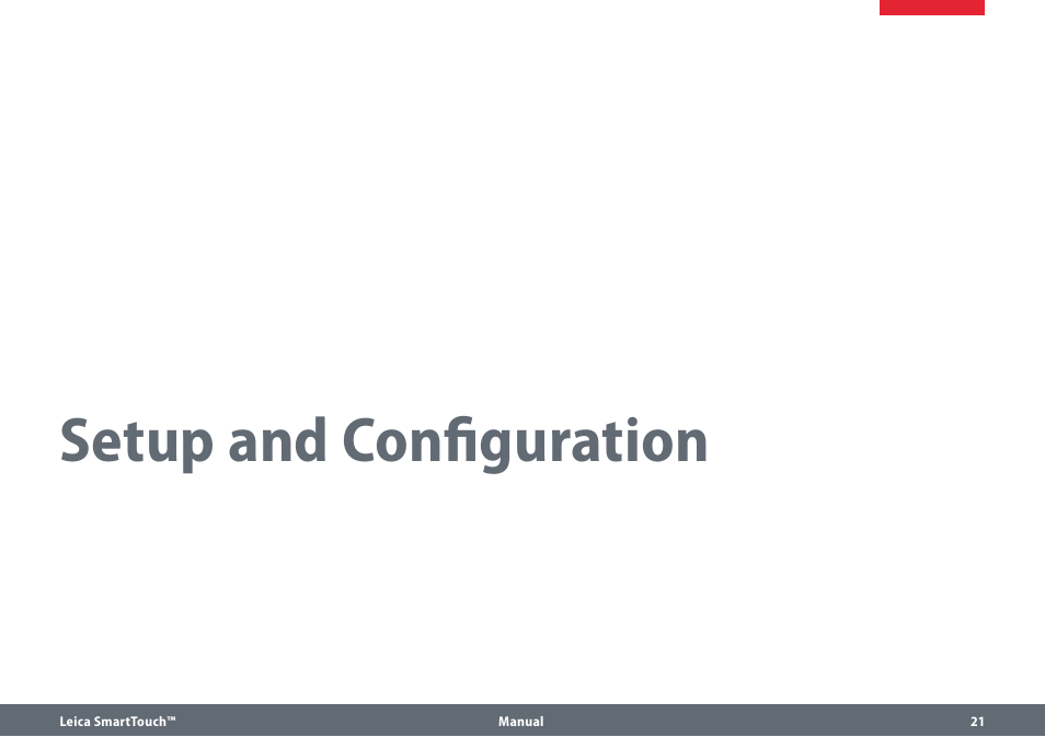 Setup and configuration | Leica Biosystems SmartTouch User Manual | Page 21 / 82