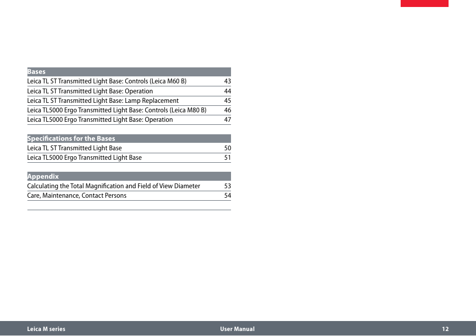 Leica Biosystems M80 B User Manual | Page 12 / 56